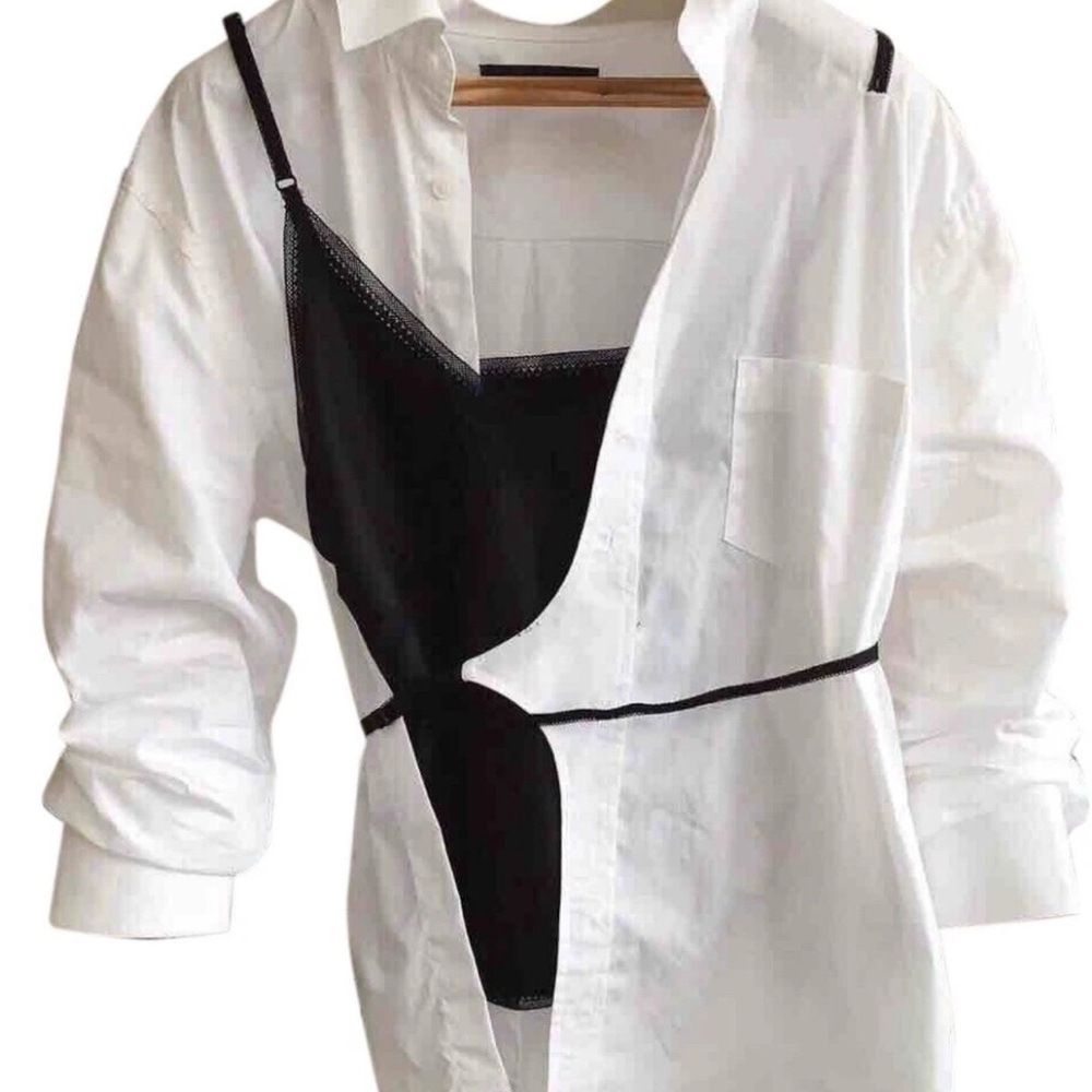 Alexander Wang White and Black Blouse